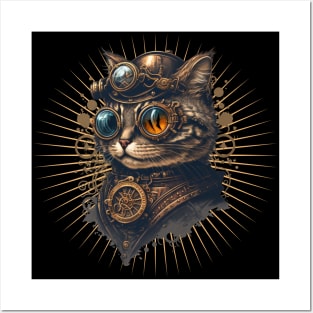 Steampunk Cat Posters and Art